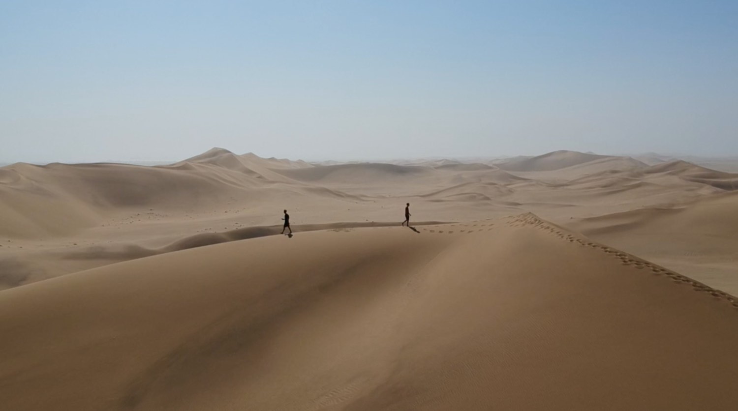 Alone on a desert dune